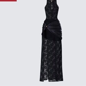Finesse Black Lace Maxi Dress